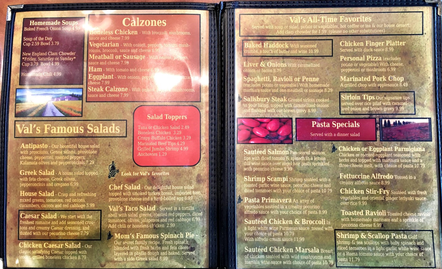 Val’s Restaurant Menu – Best American, Greek & Italian Dishes in Holden